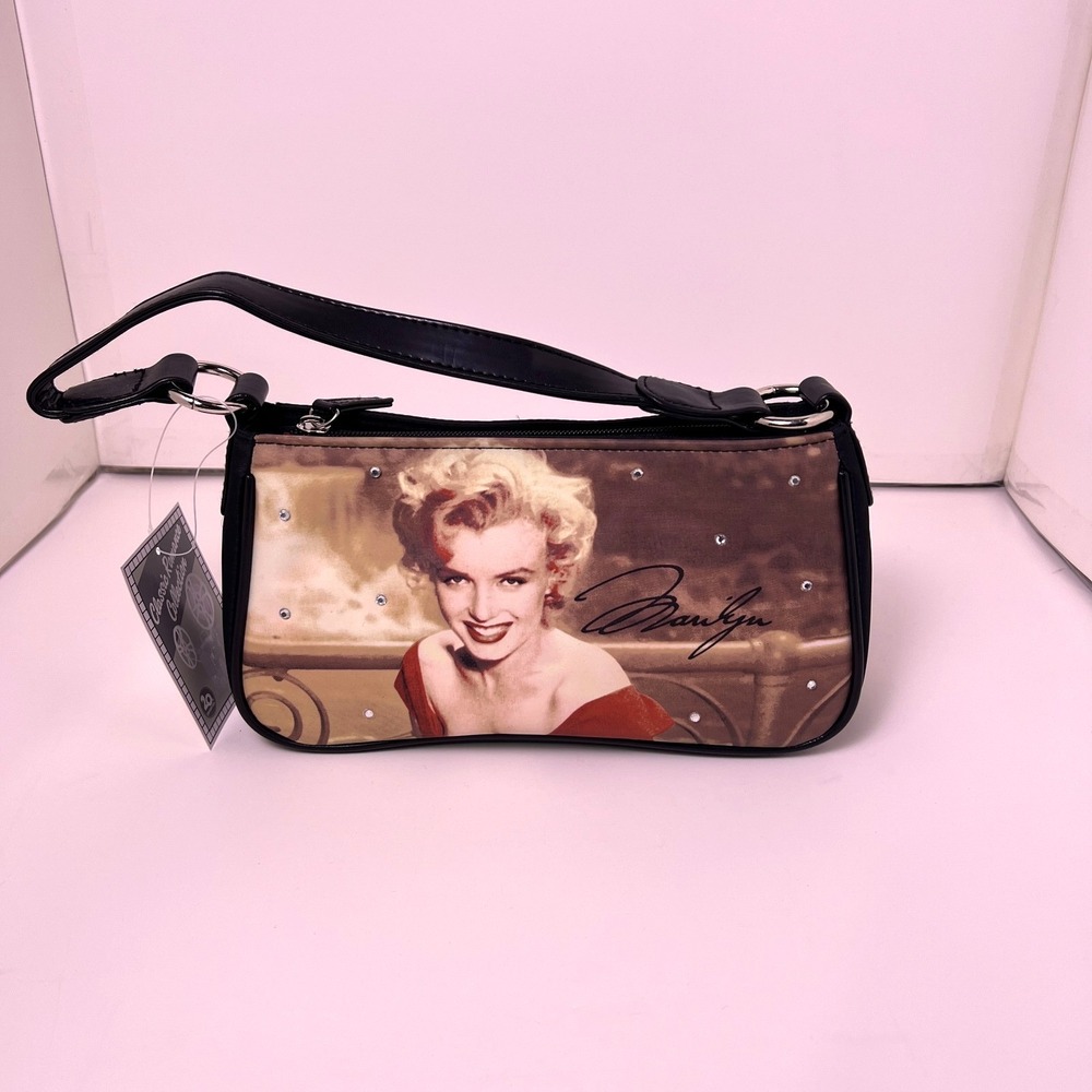 Marilyn Monroe Womens Black Brown Portrait Graphic Classic Novelty‎ Shoulder Bag